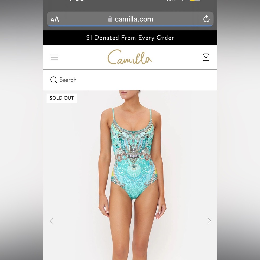 Camilla turn back time scoop neck one piece in 3x